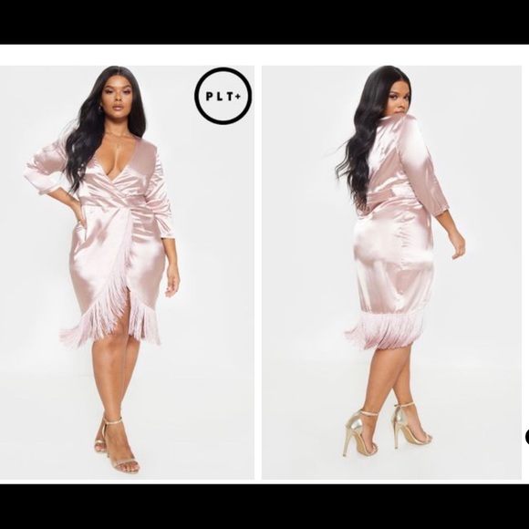 black tassel dress pretty little thing